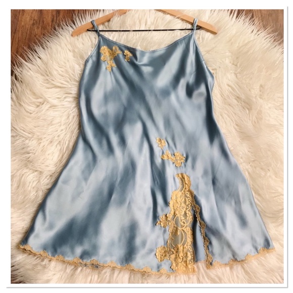 Victoria's Secret Other - Victorias Secret Angels Slip Mini Dress Seen On Madison Beer Blue Size Large